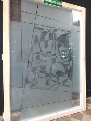 Fensterflügel mit Ätzglasscheibe ArtNr.725
