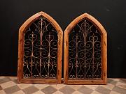 Fenstergitter mit Spitzbogen, ca. B 66 x H 110 cm