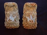 Zwei Löwenfüße, Löwenköpfe ca. H 31,5 x 19,5 cm