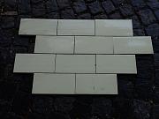 50er Jahre Wandfliesen in Pastellgelb, ca. B 11,7 x L 24 cm, ca. 35 m²
