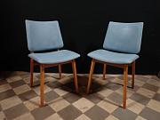 Stühle mit Blauem Bezug, Esszimmerstühle, B 44,5 cm x H 79 cm