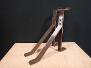 Schmiedeeisernes Konsolenpaar, Regalkonsolen, ca. T 27,5 cm