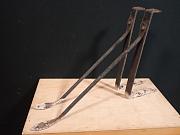Konsolenpaar aus Schmiedeeisen, Regalkonsolen, ca. T 33,5 cm