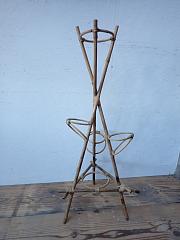 Vintage Bambus Blumenständer, B 40 cm x H 100 cm