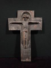 Kunstguss "Jesus am Kreuz", ca. B 28 x H 42 cm