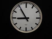 Große Industrieuhr, Wanduhr, Nebenuhr von "Bürk", ca. Ø 52 cm