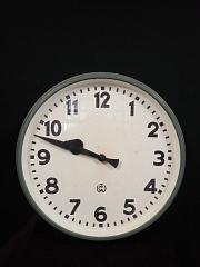 Industrieuhr, Nebenuhr, Wanduhr von "CTW", ca. Ø 45 cm