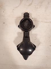 Aufputz Schalter und Steckdose, Bakelit Drehschalter, ca. B 9,2 x H 18,5 cm