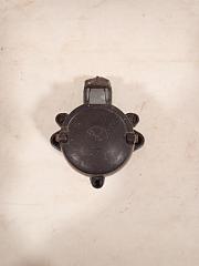 Aufputz Steckdose mit Federdeckel von ABL, Bakelit Steckdose, ca. B 9,3 cm x H 10 cm