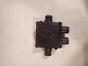 Aufputz Verteilerdose aus Bakelit, ca. B 14,5 x H 12 cm