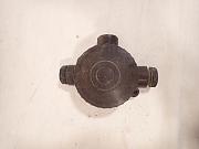 Aufputz Verteilerdose aus Bakelit, ca. B 10 cm x H 13,5 cm