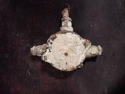 Aufputz Verteilerdose aus Bakelit, ca. B 10,2 cm x H 13,5 cm