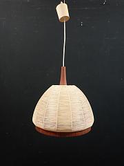 Hängeleuchte aus Bastgeflecht, ca. B 34 cm x H 69 cm