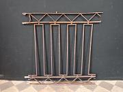 Schmiedeeiserner Zaun mit geometrischem Muster, ca. H 102 cm, ca. 5,14 lfm