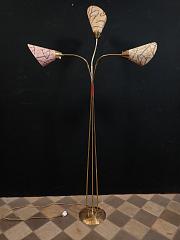 70er - Jahre Stehleuchte, Tütenleuchte, ca. B 60 cm x H 138 cm