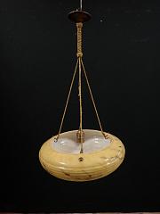 Hängeleuchte mit Marmoriertem Glas, ca. B 40 cm x H 68 cm