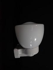 Wandleuchte mit Porzellan Fassung, ca. B 14 cm x H 16,5 cm