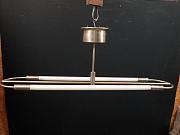 Art Deco Pendelleuchte mit Leuchtröhren, Neonröhrenleuchte, ca. B 143 cm x H 48 cm