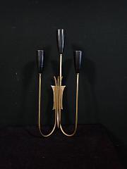 50er - Jahre Kino Wandleuchte, Messing Wandleuchte, ca. B 21,5 cm x H 51,5 cm