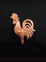 Wetterhahn aus Kupfer, Wetterfahne, ca. B 36 cm x H 43 cm