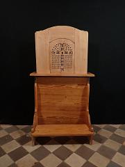 Antiker Beichtsuhl mit Auszug, Gebetsbank, ca. B 80,5 cm x H 149 cm