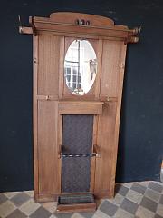 Garderobe, Standgarderobe mit geschliffenem Spiegel, ca. B 115 x H 197 cm