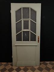 Wohnungstür mit Glasfüllungen aus Weichholz, ca. B 95,5 cm x H 211 cm