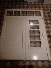 Wohnungseingangselement mit Oberlicht, Wohnungstür, ca. B 213,5 cm x H 265 cm DIN li