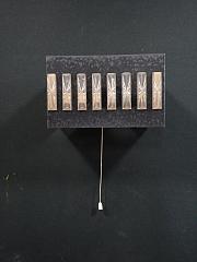 Wandleuchte mit Zugschalter, ca. B 20 x H 12 x T 10 cm