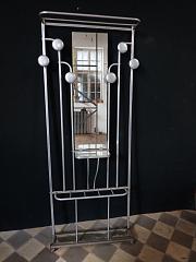 Bauhaus Garderobe aus den 30er - Jahren, Aluminium Garderobe, B 76 cm x H 179 cm