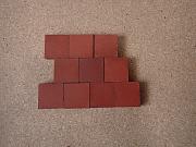 Kleine quadratische Bodenfliesen von "AVA", ca. 3,5 x 3,5 cm