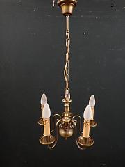Hängeleuchte aus Messing, Kronleuchter 6-Flammig, ca. H 68 cm x B 36 cm