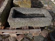 Steintrog aus Granit, Steintrog zum bepflanzen, ca. B 31,5 cm x L 60 cm