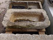 Steintrog aus Granit, Pflanztrog, Brunnentrog, ca. B 28 cm x L 59 cm