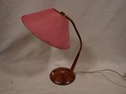 Tischleuchte von Temde, Tischleuchte mit rosa Schirm,