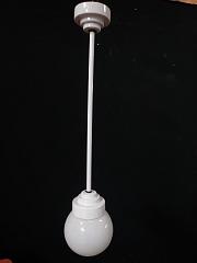 Kugelpendelleuchte mit Keramikarmatur, ca. Ø 14, L 75 cm
