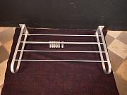 Wandgarderobe mit Hutablage aus Aluminium, ca. B 74 x T 40 cm