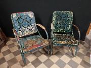 Blechstühle, Lounge Chairs, Bouncer, ca. B 56 x H 87 cm