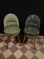 60er-Jahre Sessel, Polsterstuhl, ca. H 75,5 cm x B 41 cm
