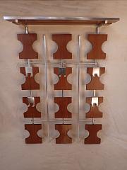 70er-Jahre Wandgarderobe, ca. B 73,5 cm x H 110 cm