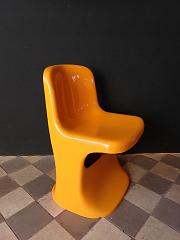 70-er Jahre Stuhl aus Fiberglas von Alberto Rosselli, ca. B 42 x H 72 cm