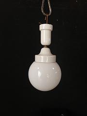 Kugelleuchte mit Keramikarmatur, ca. Ø 17, L 35 cm