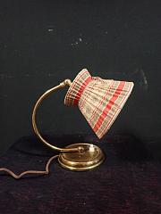 Kleine Tisch- oder Wandleuchte mit Textilschirm, ca. Ø 14, H 22 cm