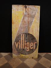 50er-Jahre "Villinger" Emaille Blechschild, Werbeschild