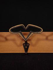 Dreierset Garderobenhaken aus Messing, ca. B 12 x H 12,5 x T 5 cm