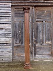 Holzsäulenpaar aus Eiche, ca. L 255 cm