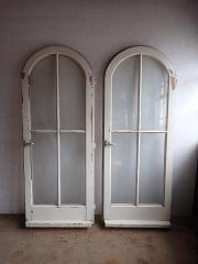 50er-Jahre Balkontür mit Rundbogen, Terrassentür, ca. B 75,3 cm x H 197,5 cm