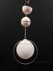 Zugpendel Kugelleuchte, ca. B 26,5 cm x H 63 cm - 150 cm