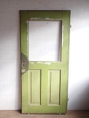 Zimmertür mit Lichtöffnung und Kassettenfüllung, DIN li, ca. B 91,5 x H 202 cm