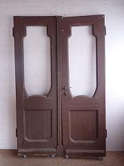 Zweiflügelige Haustür im Jugendstil, DIN links, ca. B 138 x H 217 cm